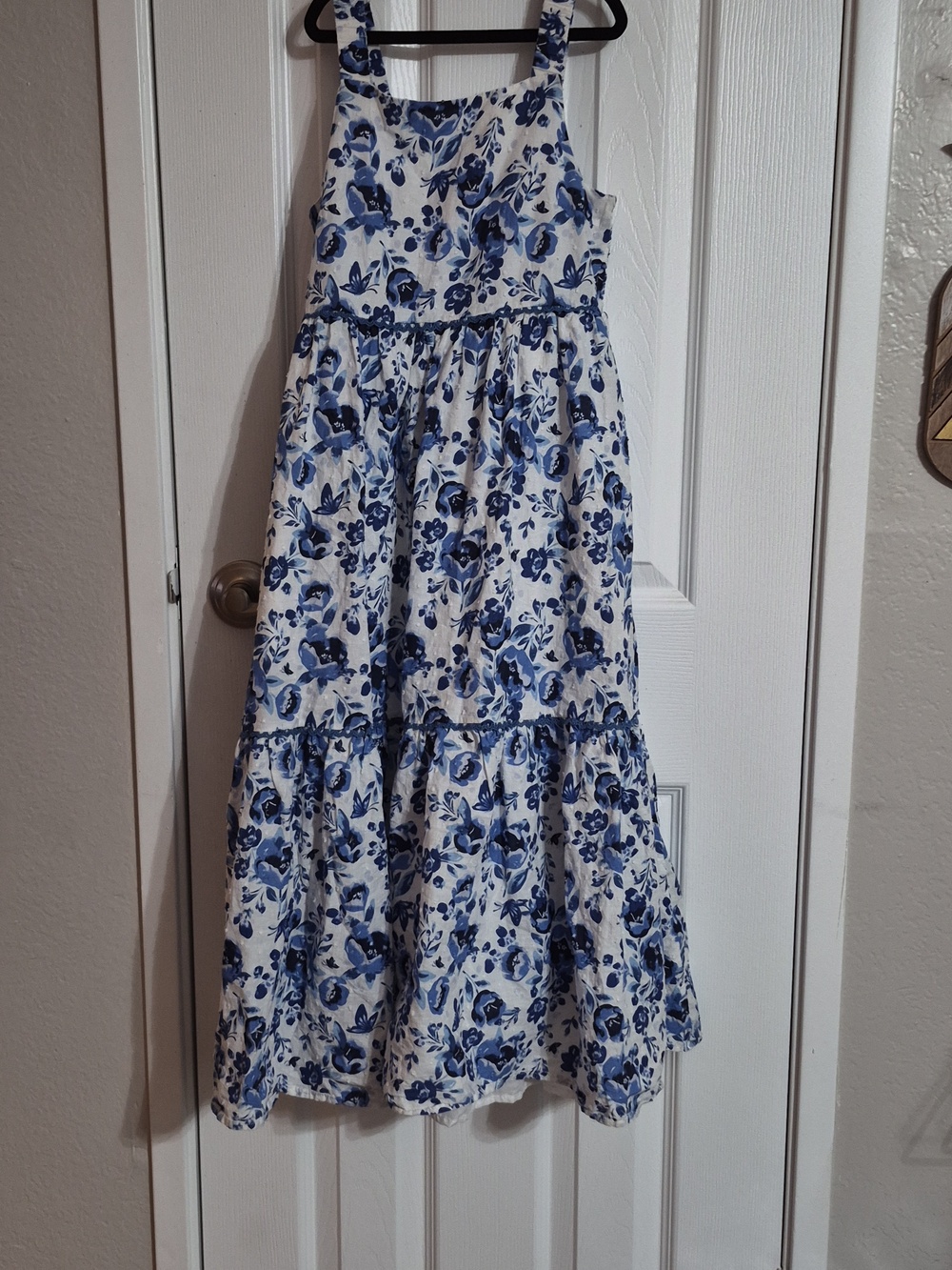 Isaac Mizrahi White and Blue Floral Maxi Dress for Girls